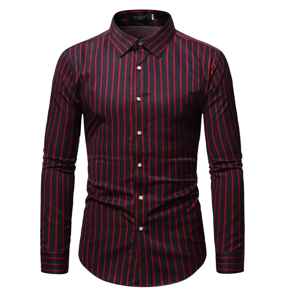 Camisa Slim De Raya Para Hombre