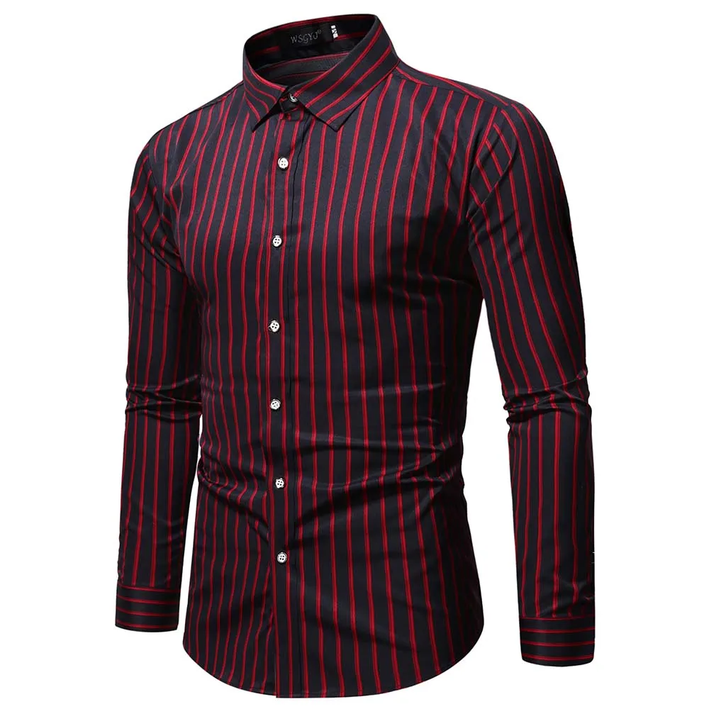 Camisa Slim De Raya Para Hombre