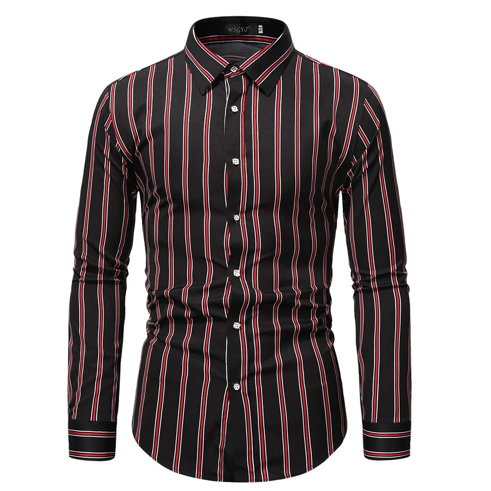 Camisa Slim De Raya Para Hombre