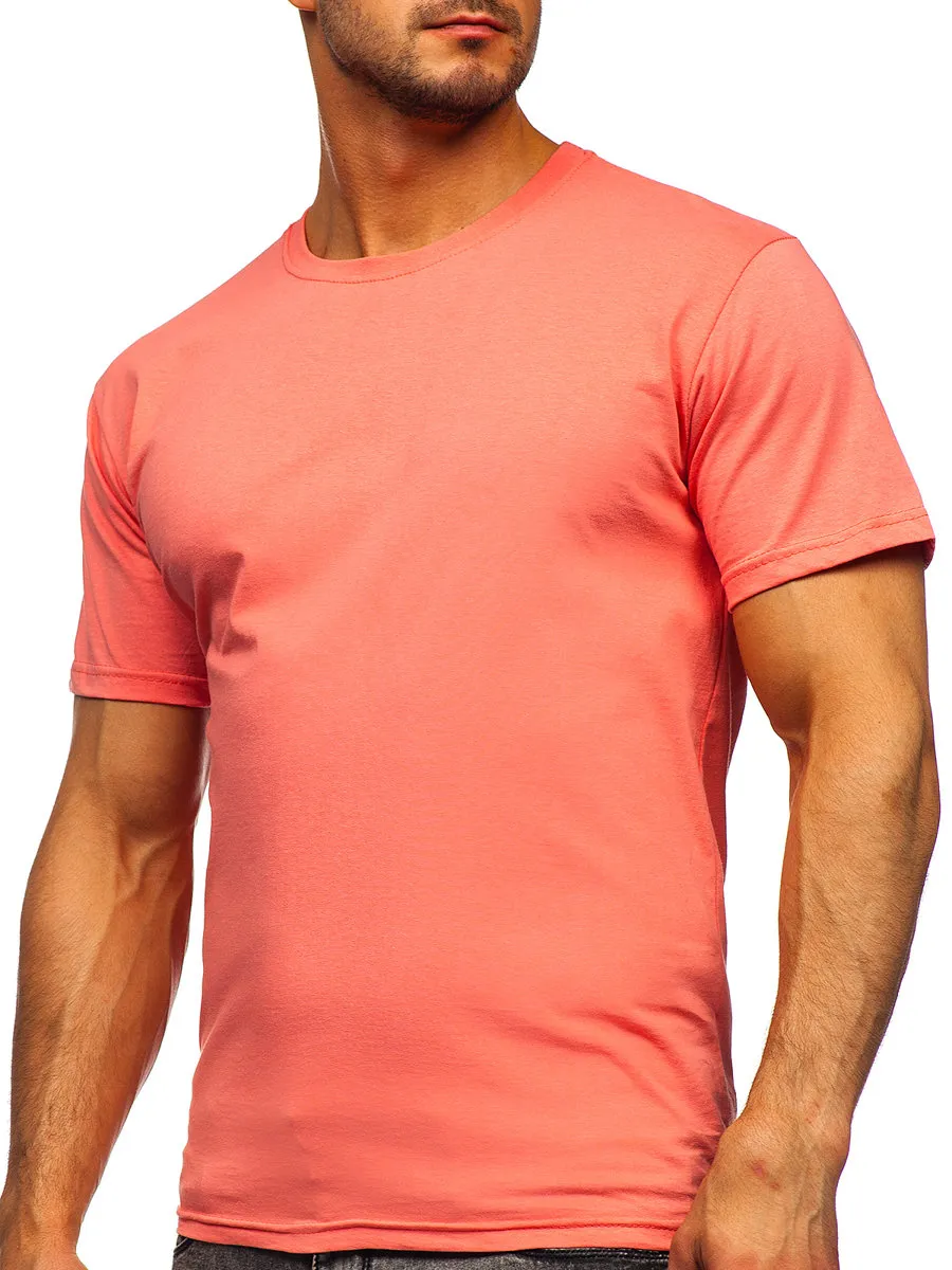 Camiseta algodón sin impresión para hombre coral Bolf 192397