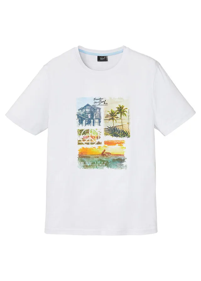 Camiseta con estampado fotográfico Blanco con estampado gráfico