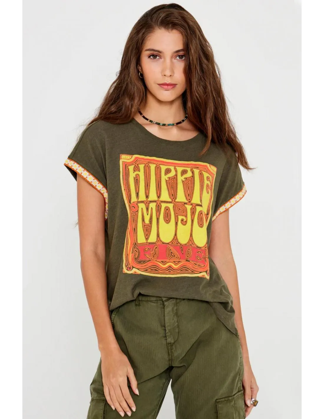 CAMISETA CON ESTAMPADO HIPPIE FIVE PARIS