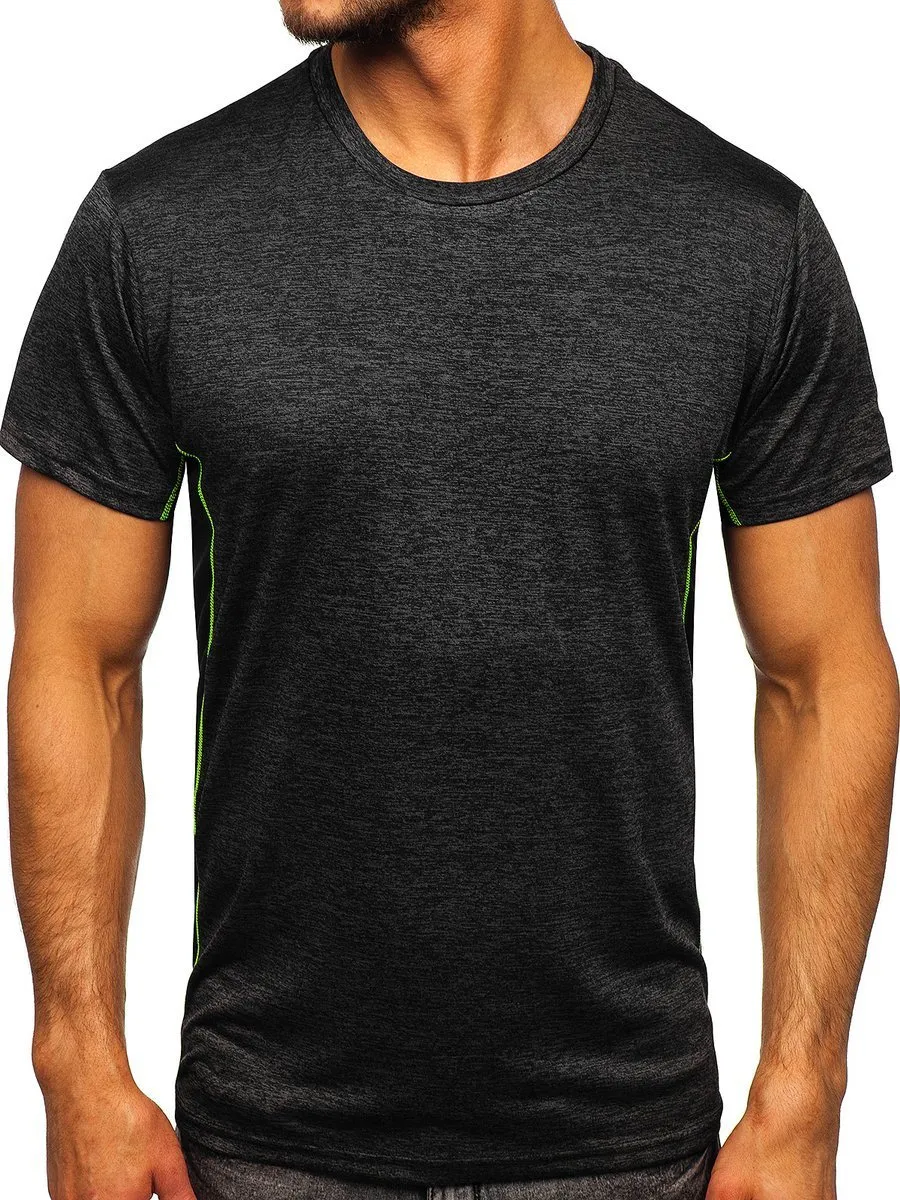 Camiseta de entrenamiento para hombre color negro Denley HM073