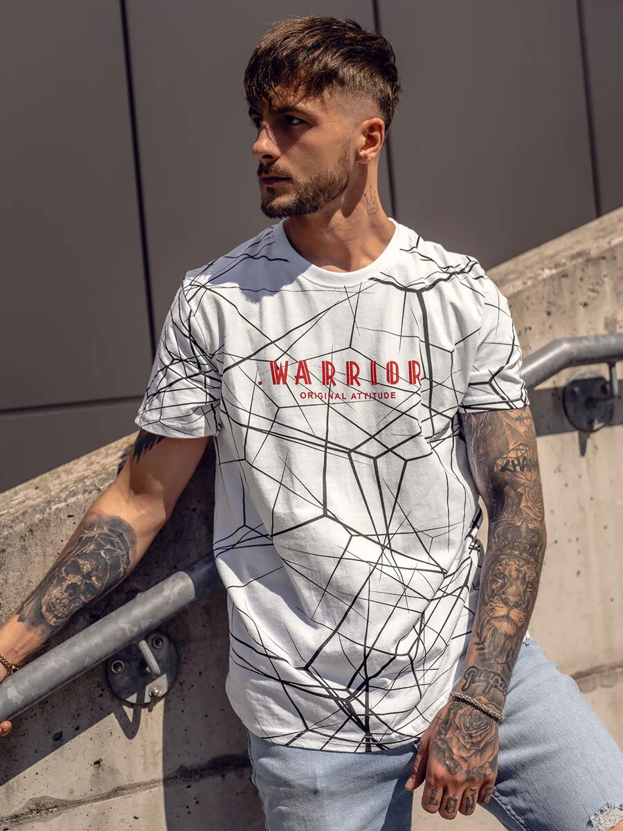 Camiseta de manga corta con impresión para hombre blanco Bolf SS10935A