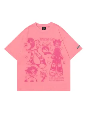 Camiseta de manga corta extragrande unisex con estampado divertido