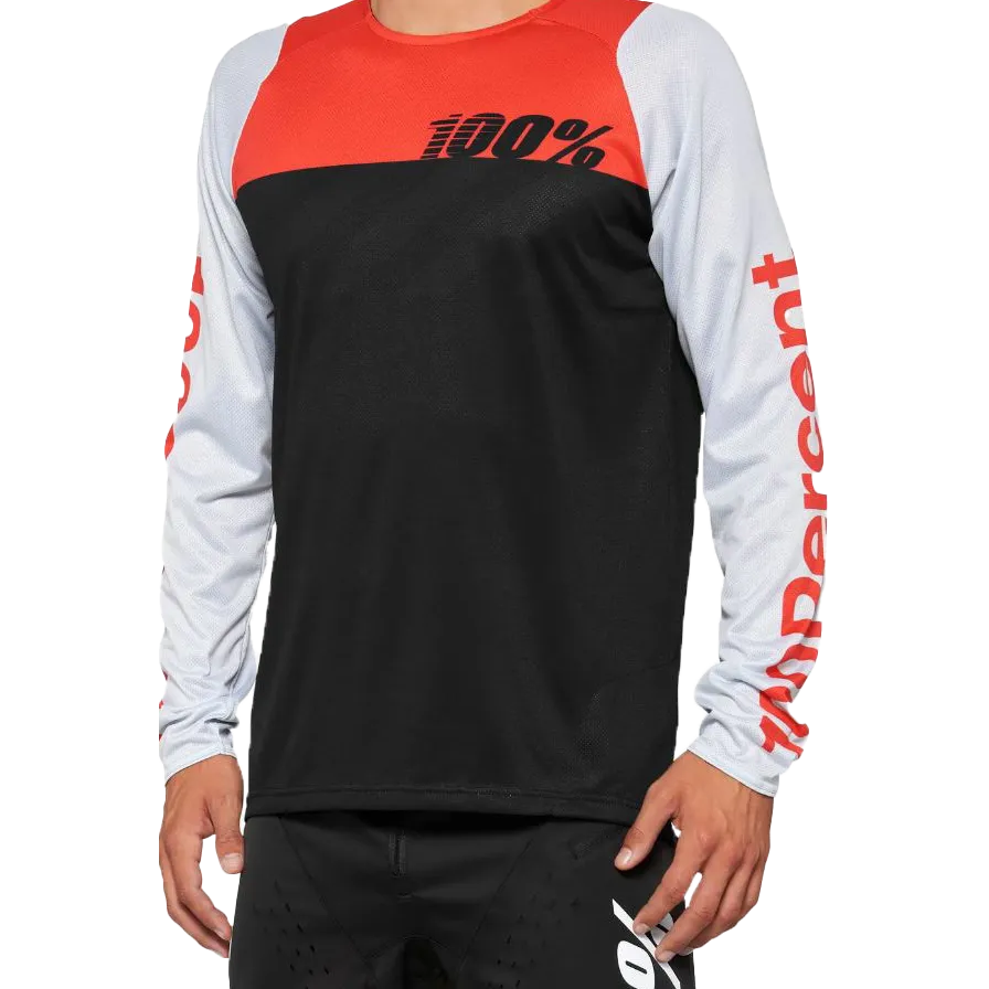 CAMISETA DE MTB 100% RCORE NEGROROJO RACER