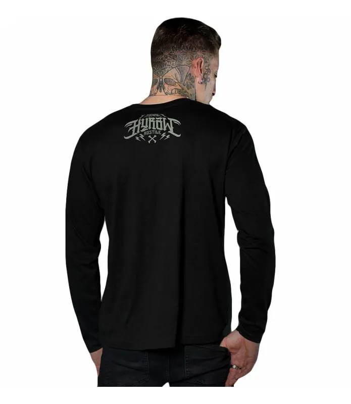 Camiseta Hombre Bombtrack manga Larga negra HYRAW FW22-M25