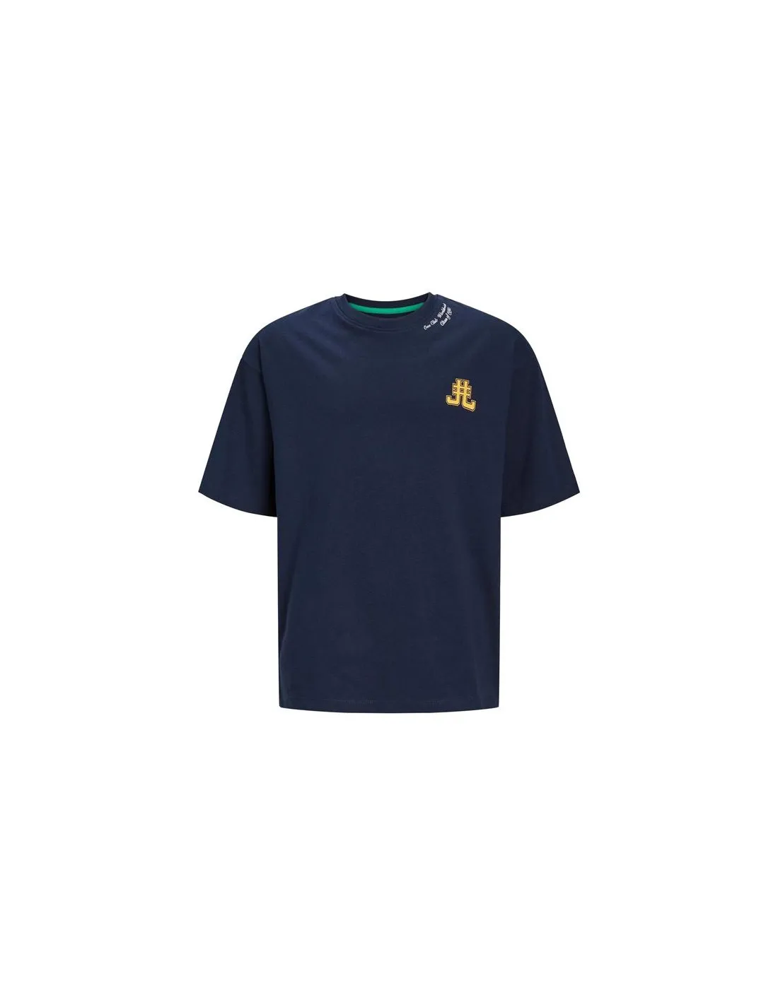 Camiseta Jack & Jones Jorcole Back Print Tee Ss Volume Mni Navy