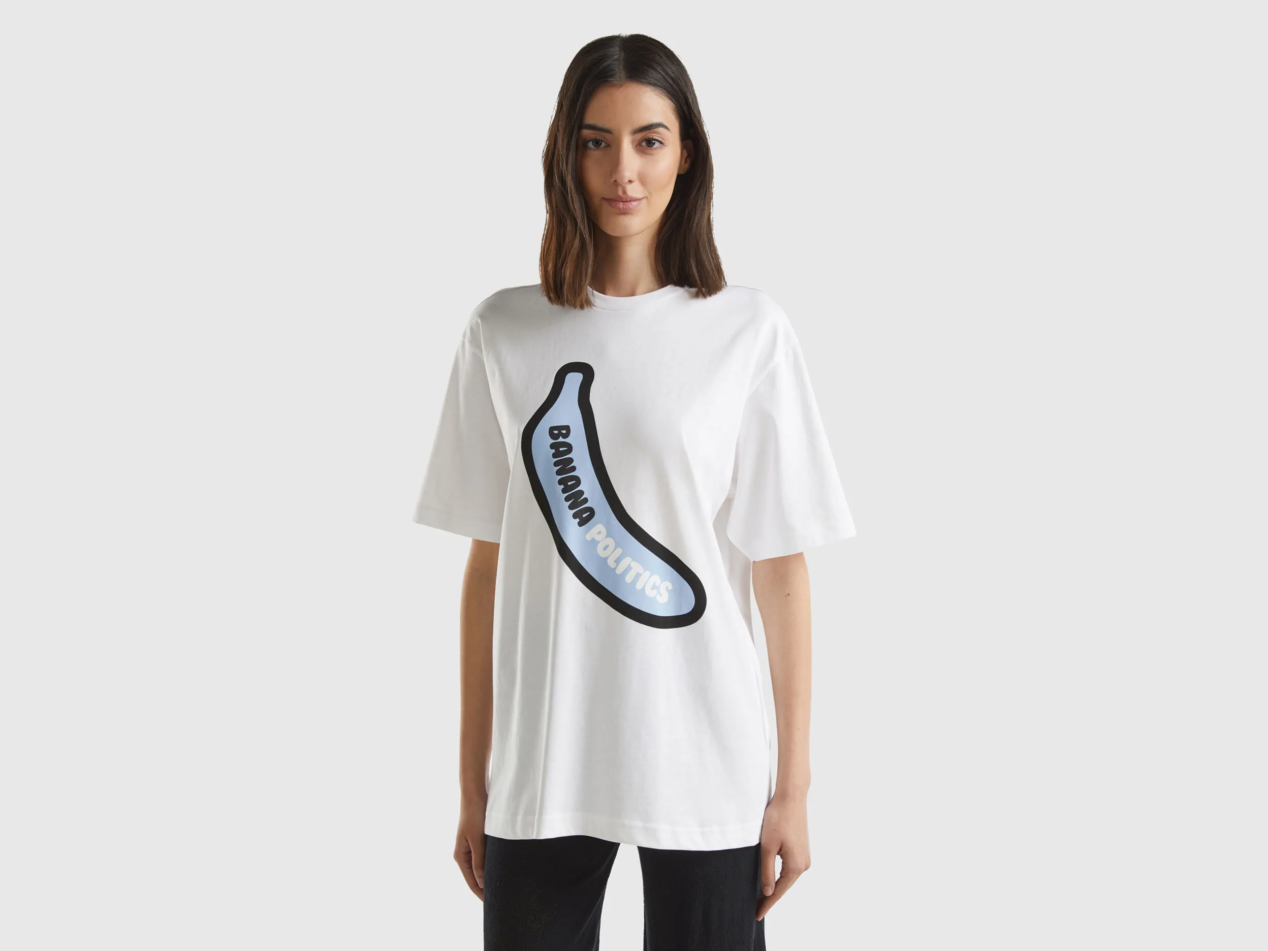 Camiseta oversize con estampado de plátanos