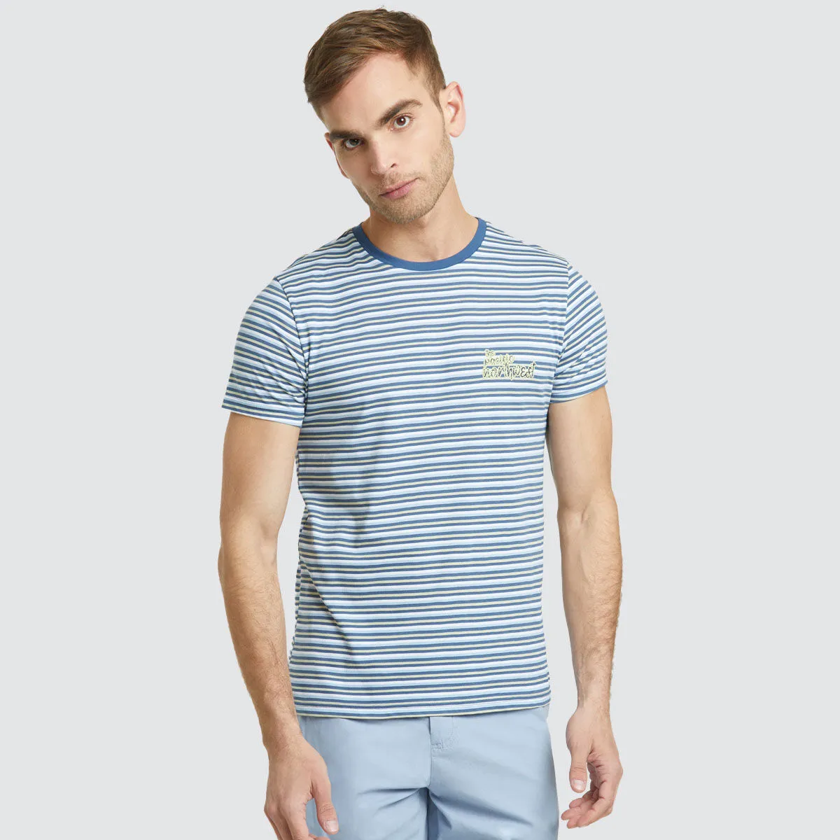 Camiseta Para Hombre Con Lineas