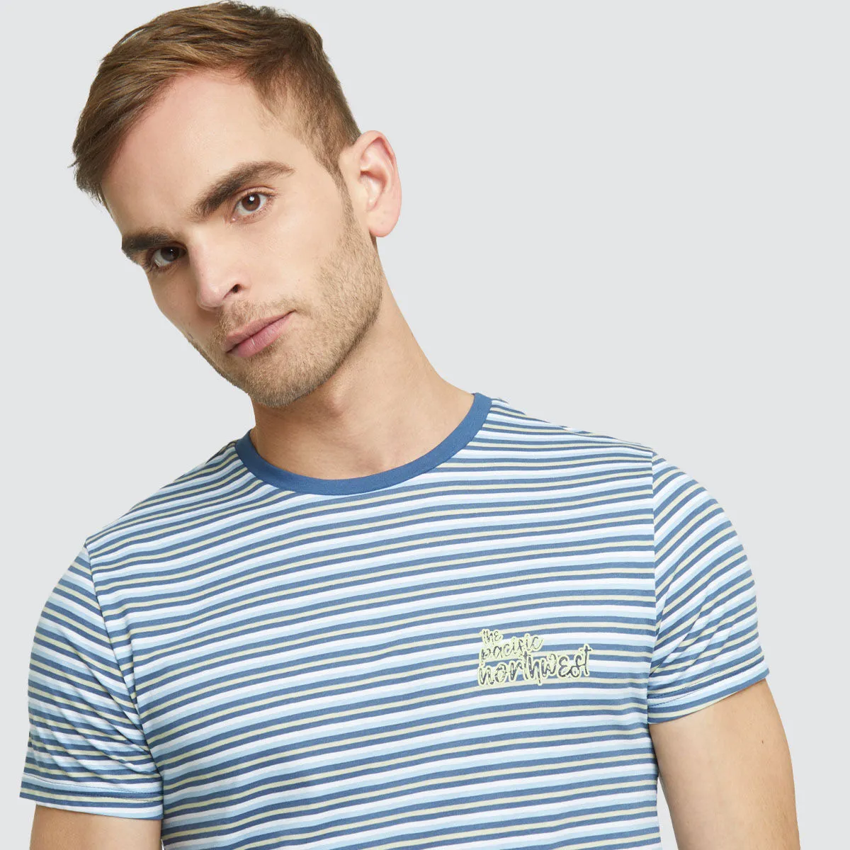 Camiseta Para Hombre Con Lineas