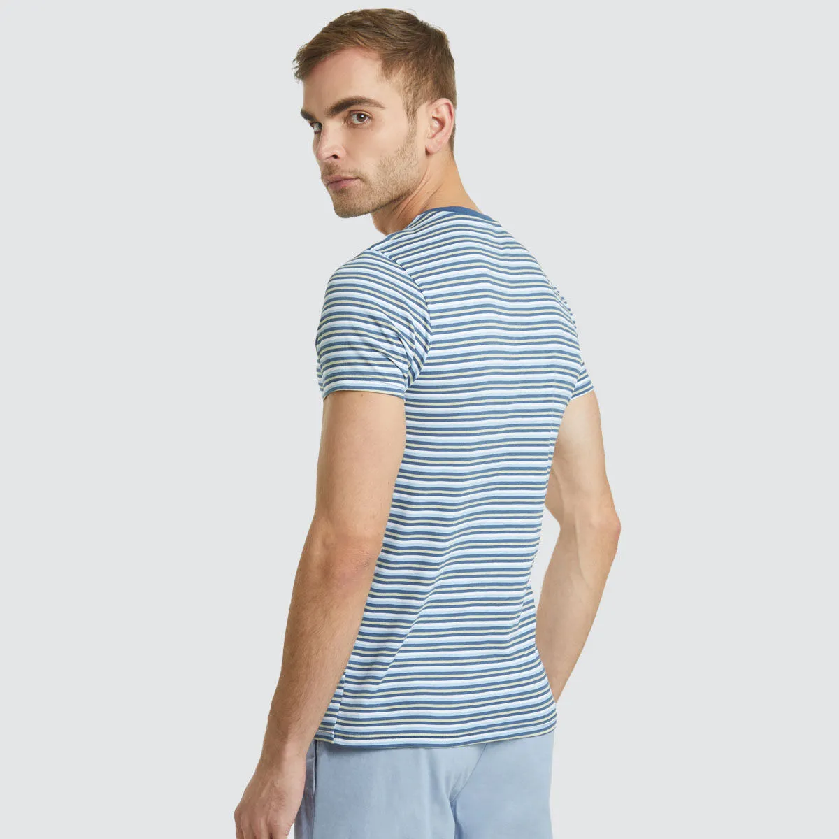 Camiseta Para Hombre Con Lineas