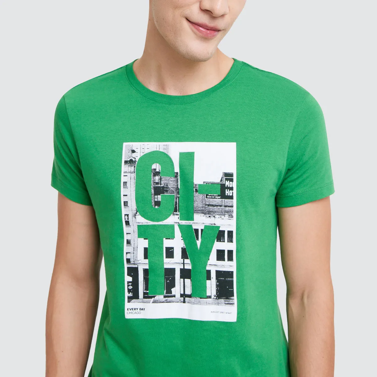 Camiseta Para Hombre Estampado City