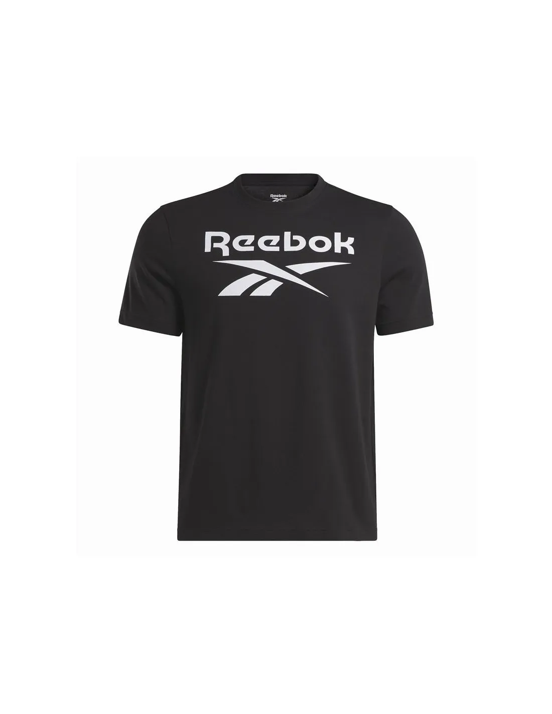 Camiseta Reebok Identity Big Stacked Logo Hombre Negro