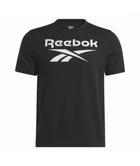 Camiseta Reebok Identity Big Stacked Logo Hombre Negro