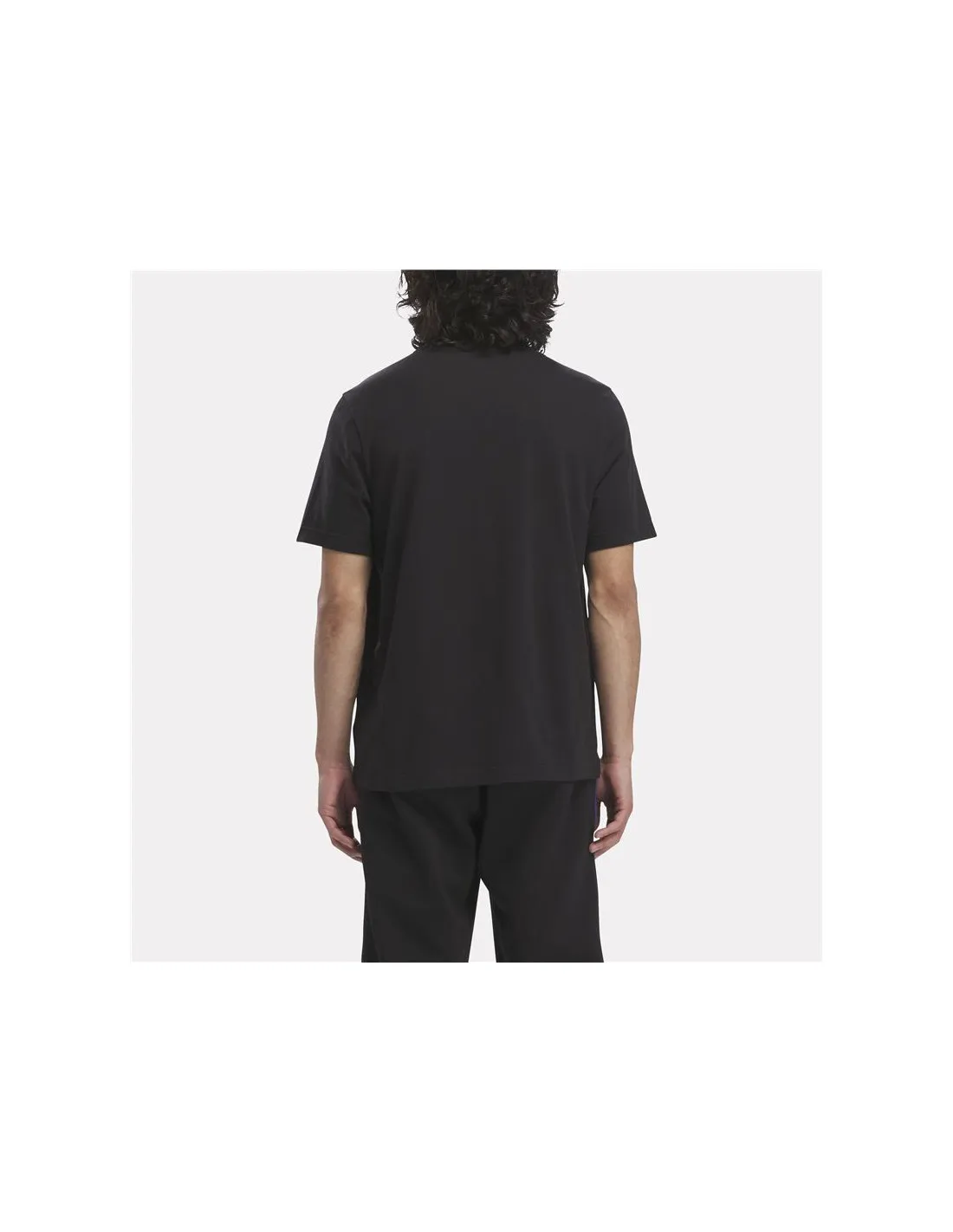 Camiseta Reebok Identity Big Stacked Logo Hombre Negro