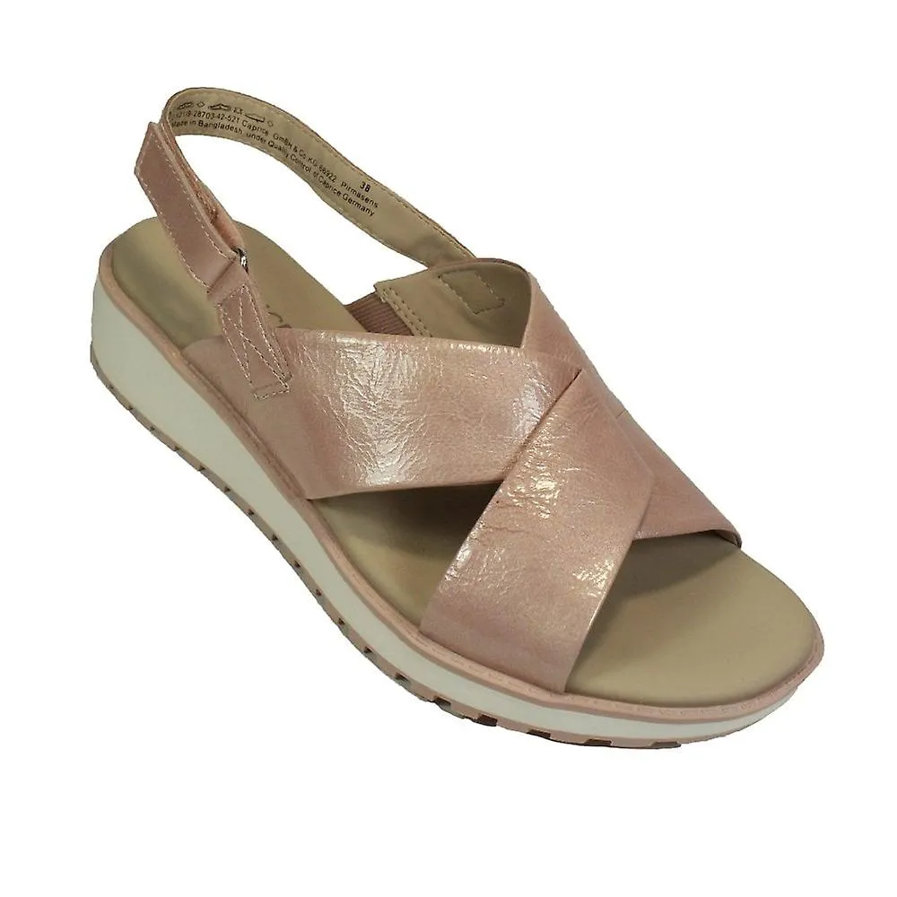 Capricho Mujer 28703 42 521 | Charol Rosa Pastel | Sandalias destalonadas para mujer