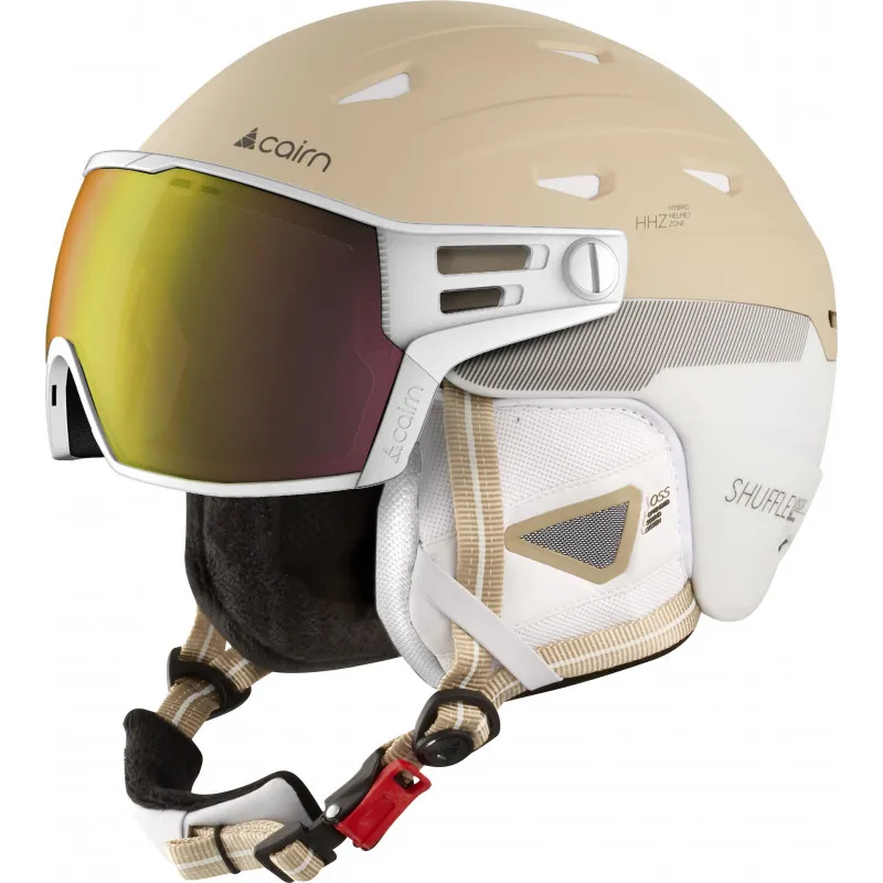 Casco con visera Cairn Shuffle S-visor Evolight Nxt (White Cream)