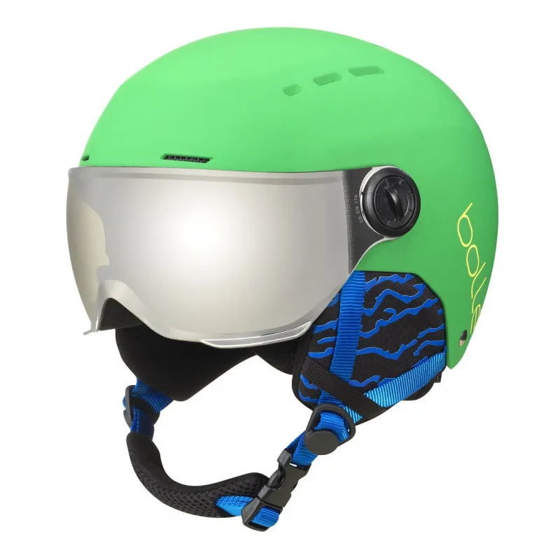 Casco de esquí Bollé Quiz Visor (verde mate con visera gris Cat. 3) Niños