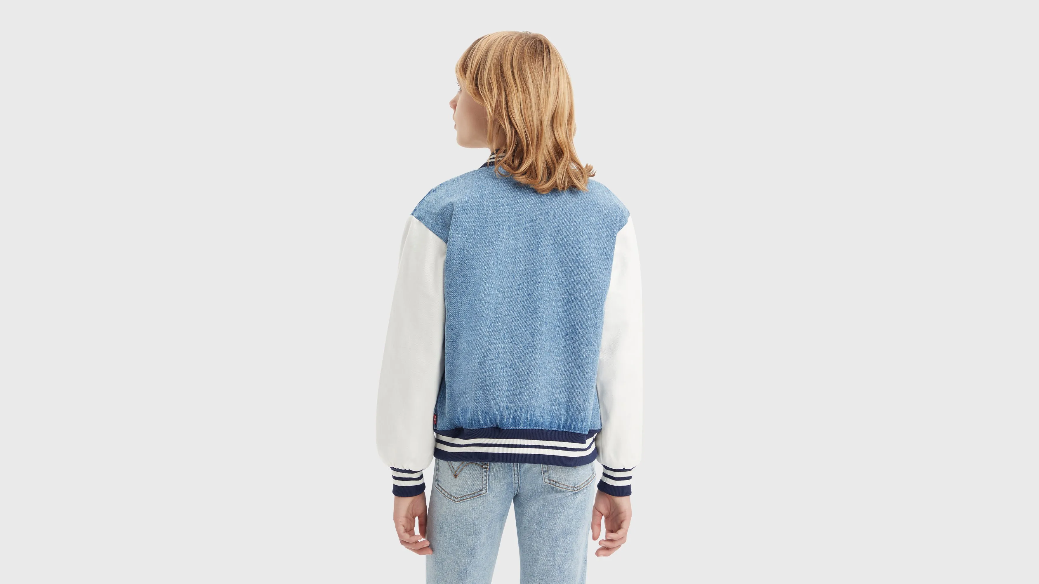 Chaqueta Bomber Para Adolescentes Denim