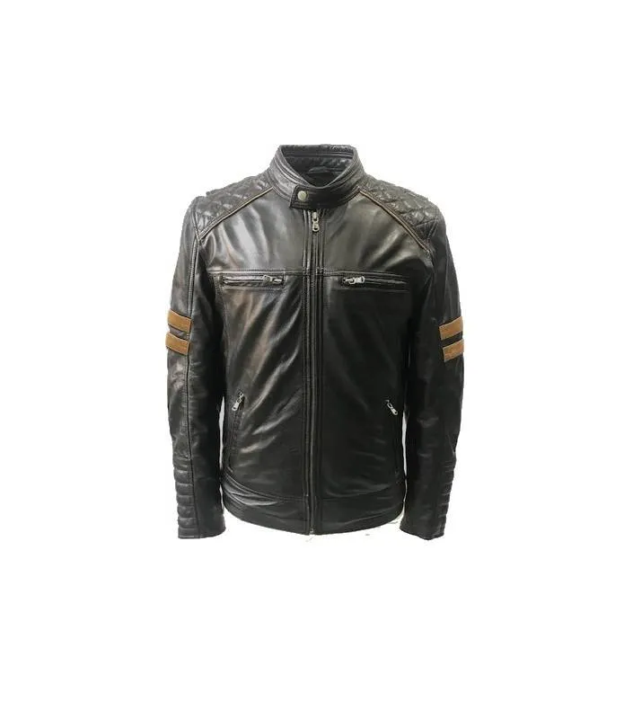 Chaqueta Clásica de Napa para Hombre en Color Negro - OSX 1169