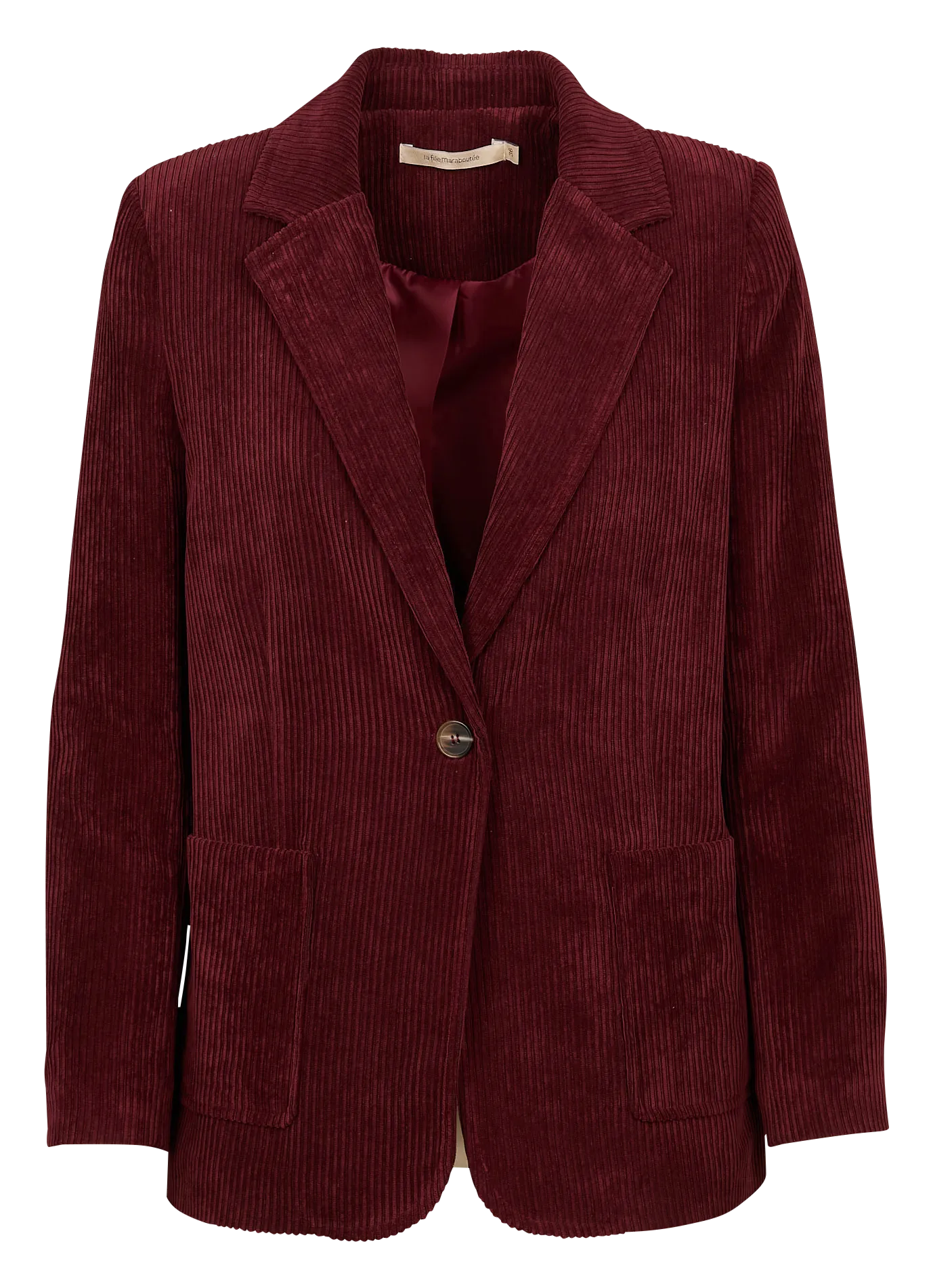 Chaqueta de traje acanalada en marron