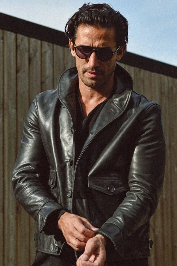 Chaqueta Hombre Avi Leather Cossack Jacket