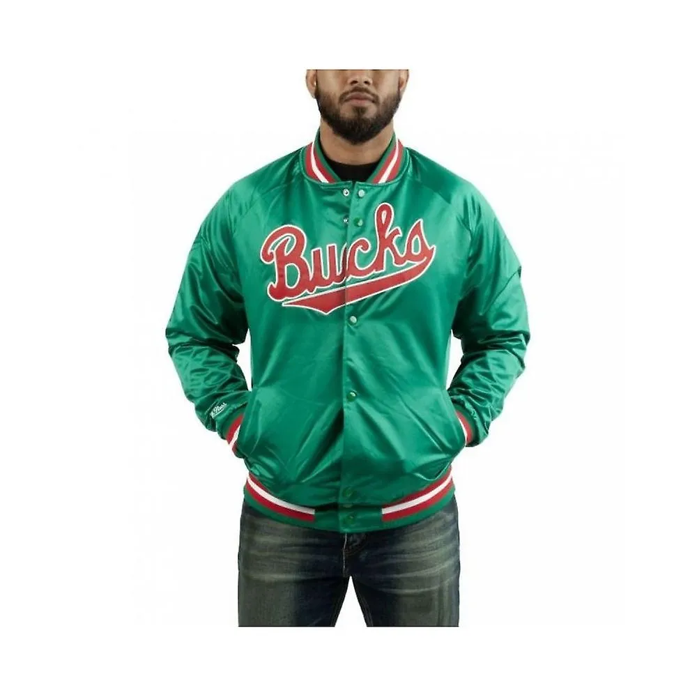 Chaqueta Mitchell y Ness Nba Milwaukee Bucks Lightweight STJKMG18013MBUDKGN