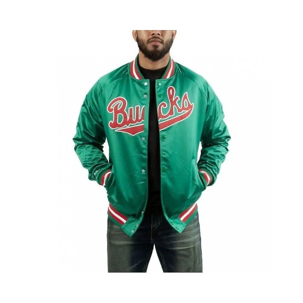 Chaqueta Mitchell y Ness Nba Milwaukee Bucks Lightweight STJKMG18013MBUDKGN