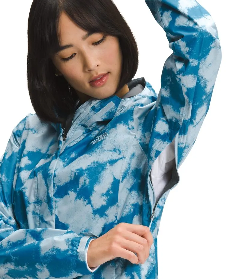 Chaqueta Para Mujer Printed Venture 2 Impermeable Color Azul The North Face