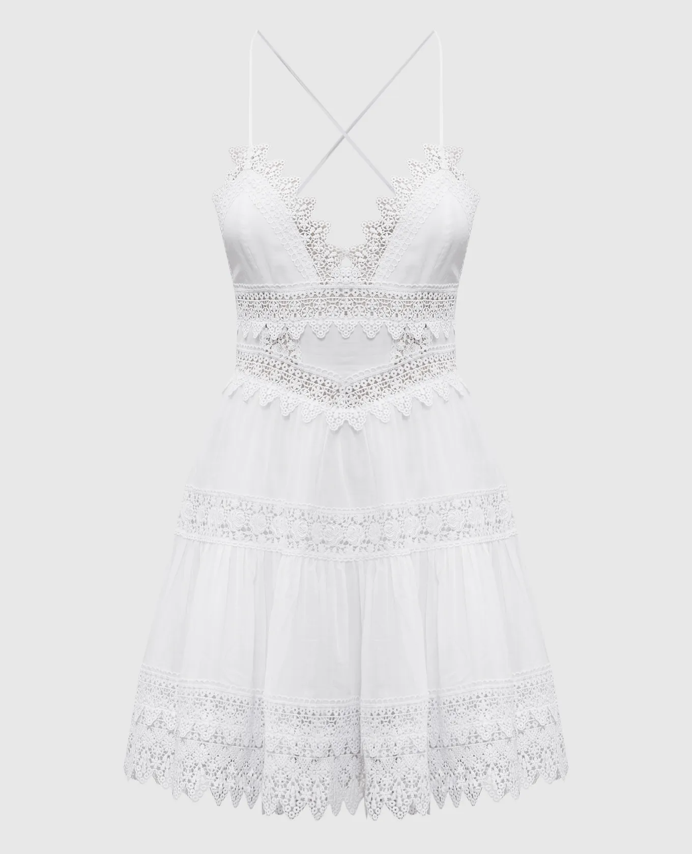 Charo Ruiz White Rachel dress with lace