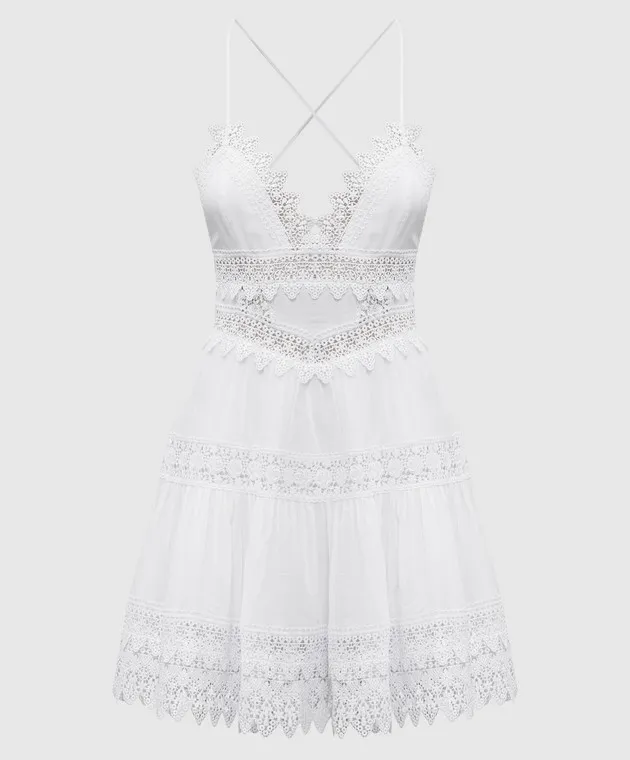 Charo Ruiz White Rachel dress with lace