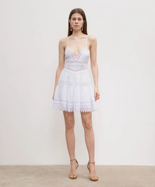 Charo Ruiz White Rachel dress with lace