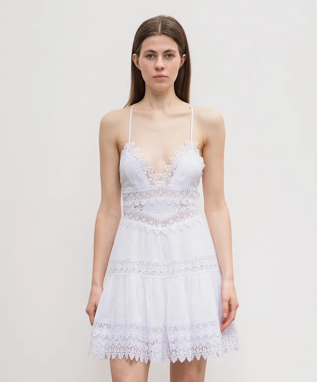 Charo Ruiz White Rachel dress with lace