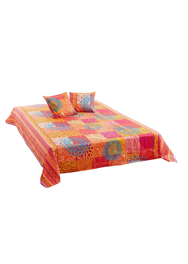 Colcha con estampado de patchwork Multicolor