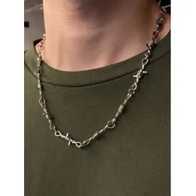 Collar de espinas gótico punk para hombre