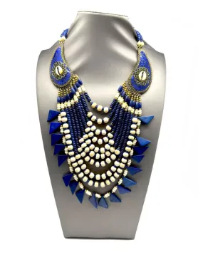 COLLARES ORIGINALES ETNICOS EN HUESO Y LAPISLAZULI PARA EL VERANO