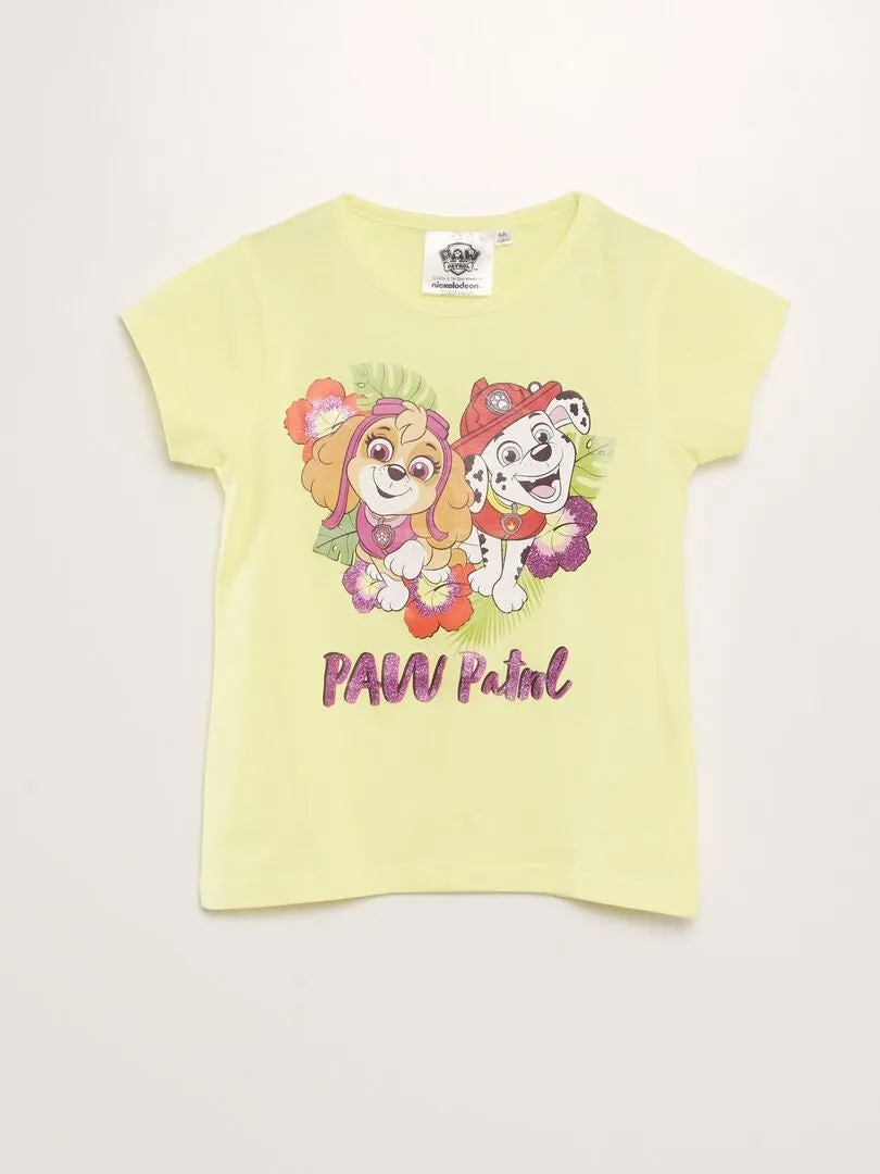 Conjunto de camiseta + pantalón corto 'La Patrulla Canina' 2 piezas - AMARILLO