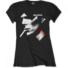 David Bowie Camiseta de humo para mujer/mujer