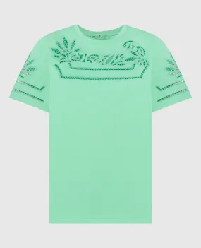 Ermanno Scervino Green t-shirt with lace