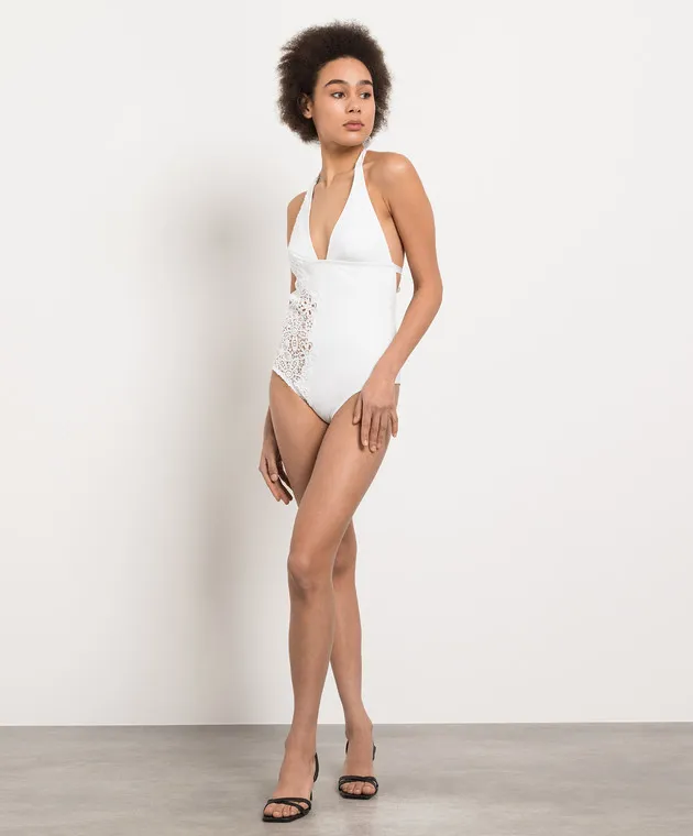 Ermanno Scervino White swimsuit with lace