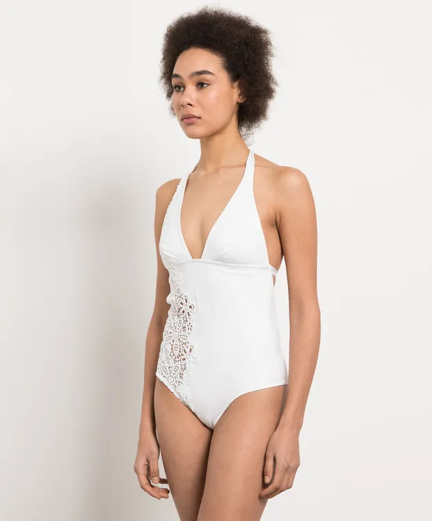 Ermanno Scervino White swimsuit with lace