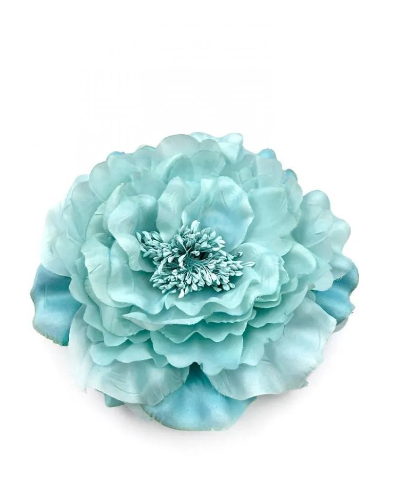 FLORES AZULES DE MODA PARA MUJER CON BROCHE PARA TELA O PELO