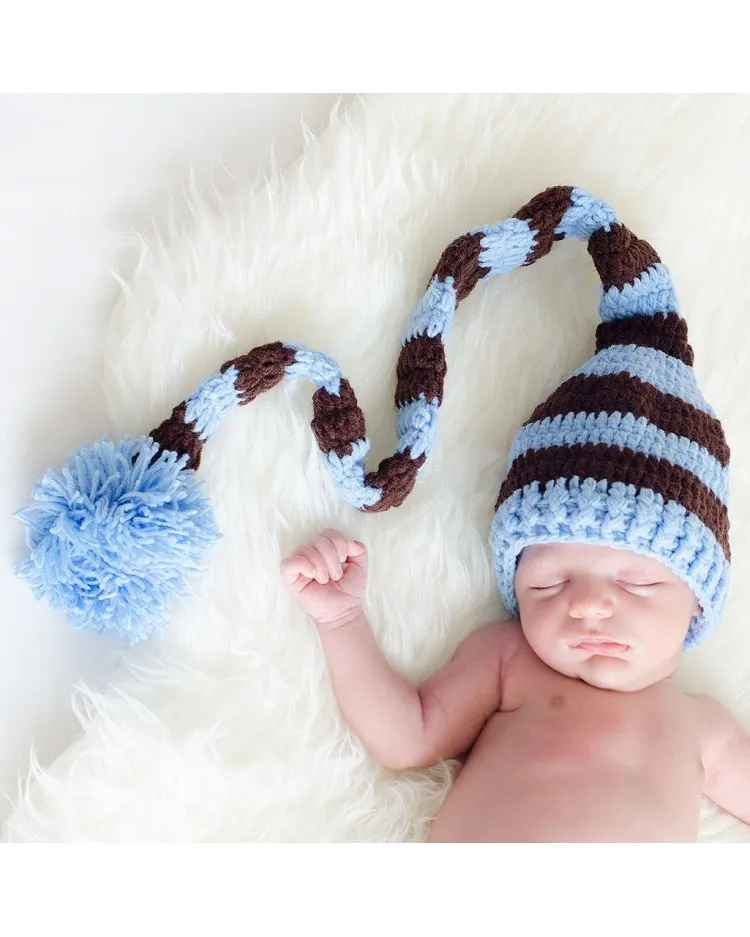 Gorrito bebé duende a rayas