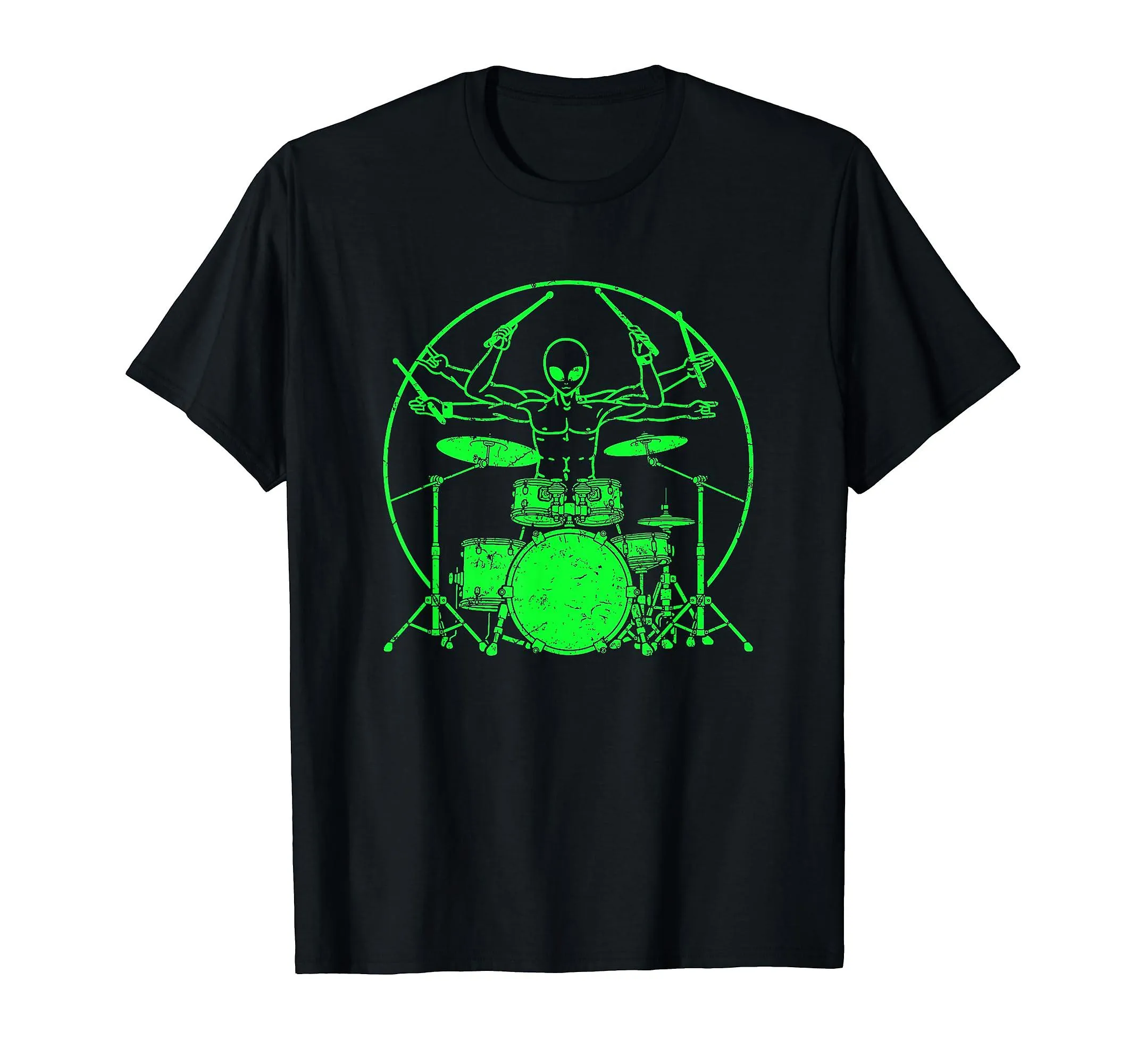 Green UFO Alien Drummer For Drummersxc'1675tr'1676