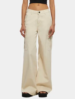 High Waist Wide Leg Twill 