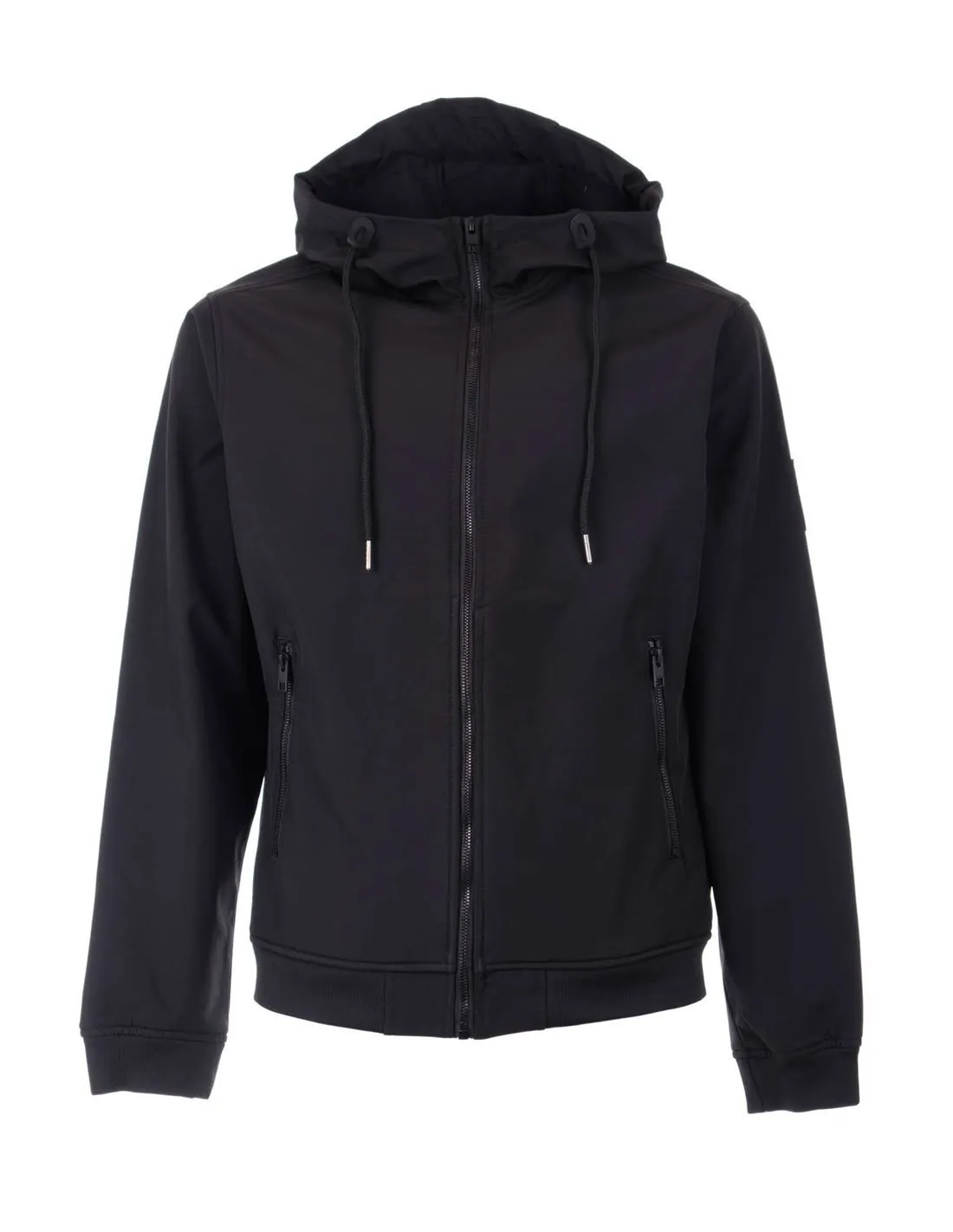 JACK & JONES - Chaqueta negra JJEbasic Softshell Hombre