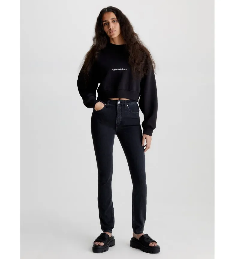 Jean High Rise Skinny negro