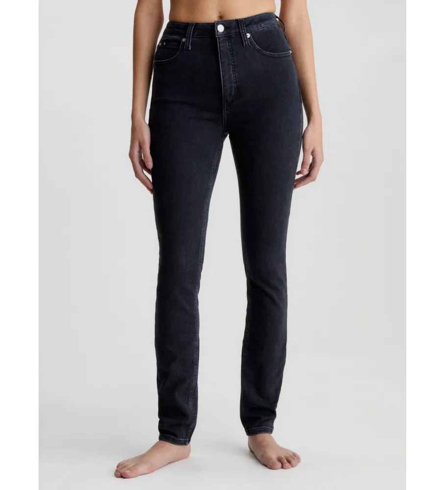 Jean High Rise Skinny negro