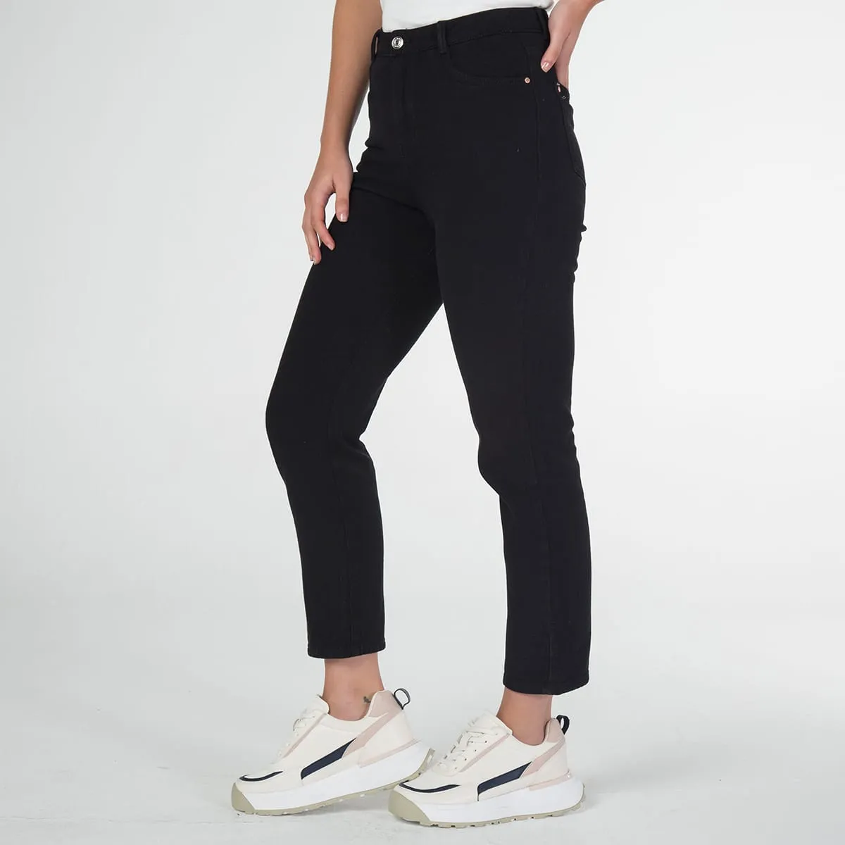 Jean Mom Fit Scarlet Black